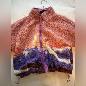 Mountain graphic Sherpa jacket